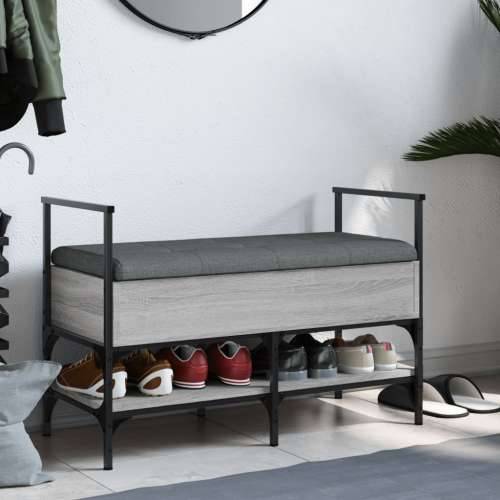 Klupa za cipele siva boja hrasta 85,5x42x57,5 cm drvena - Sivi hrast sonoma Cijena