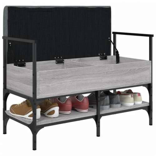 Klupa za cipele siva boja hrasta 85,5x42x57,5 cm drvena - Sivi hrast sonoma Cijena