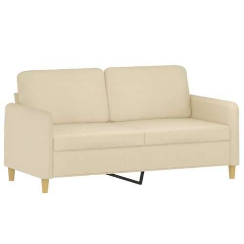 Dvosjed s ukrasnim jastucima krem 140 cm od tkanine - Krema 140 cm Cijena