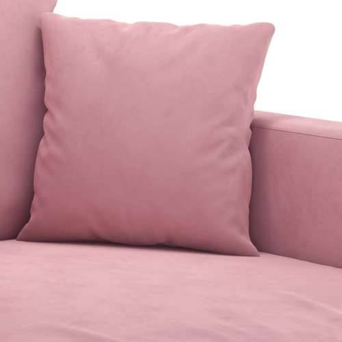 2-dijelni set sofa s jastucima ružičasti baršunasti - Ružičasta s jastučićima Cijena