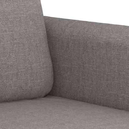 2-dijelni set sofa s jastucima smeđesivi od tkanine - Sivo-smeđa Bez oslonca za noge Cijena
