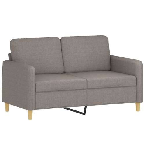2-dijelni set sofa s jastucima smeđesivi od tkanine - Sivo-smeđa s jastučićima Cijena