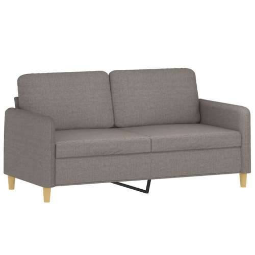 2-dijelni set sofa s jastucima smeđesivi od tkanine - Sivo-smeđa s jastučićima Cijena