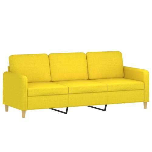 2-dijelni set sofa s jastucima svjetložuti od tkanine Svjetložuta Bez oslonca za noge Cijena