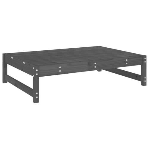Vrtni tabure sivi 120 x 80 cm od masivne borovine - Siva boja bora 1 naslon za noge Cijena