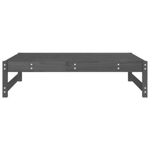 Vrtni tabure sivi 120 x 80 cm od masivne borovine - Siva boja bora 1 naslon za noge Cijena