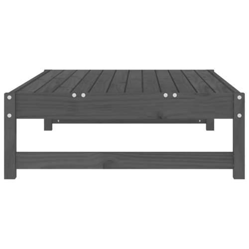 Vrtni tabure sivi 120 x 80 cm od masivne borovine - Siva boja bora 1 naslon za noge Cijena