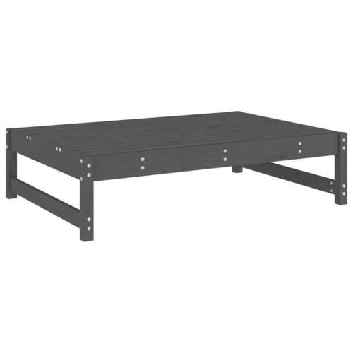 Vrtni tabure sivi 120 x 80 cm od masivne borovine - Siva boja bora 1 naslon za noge Cijena