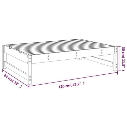Vrtni tabure sivi 120 x 80 cm od masivne borovine - Siva boja bora 1 naslon za noge Cijena