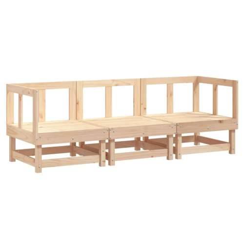 3-dijelna vrtna garnitura od masivne borovine - Prirodna boja bora 1 2x corner +middle Cijena