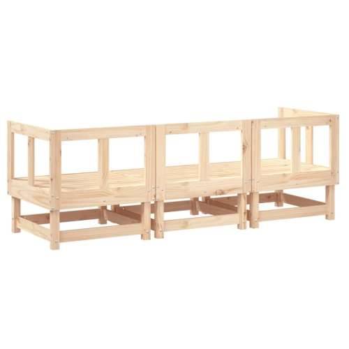 3-dijelna vrtna garnitura od masivne borovine - Prirodna boja bora 1 2x corner +middle Cijena
