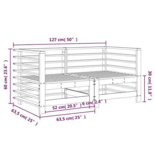 Kutne vrtne sofe 2 kom od masivnog drva duglazije - Prirodni douglas 1 Kutna sofa (2 kom) Cijena