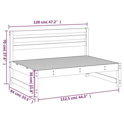 Srednja vrtna sofa 120 x 80 cm od masivnog drva duglazije - Prirodni douglas 1 srednja sofa Cijena