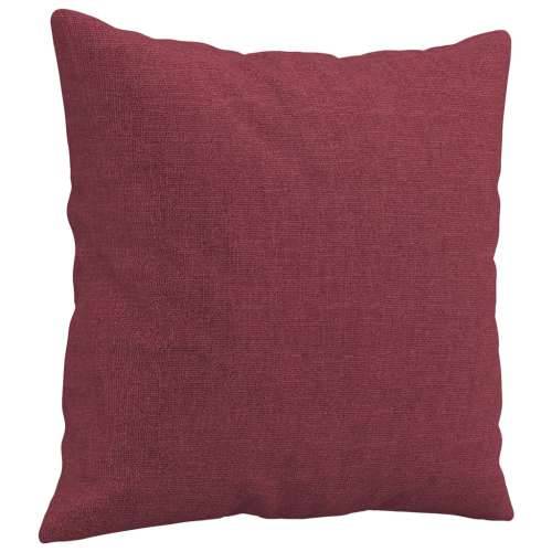 2-dijelni set sofa s jastucima crvena boja vina od tkanine - boja crnog vina s jastučićima Cijena