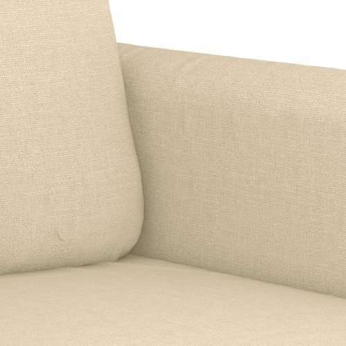 2-dijelni set sofa s jastucima krem od tkanine - Krema Bez oslonca za noge Cijena