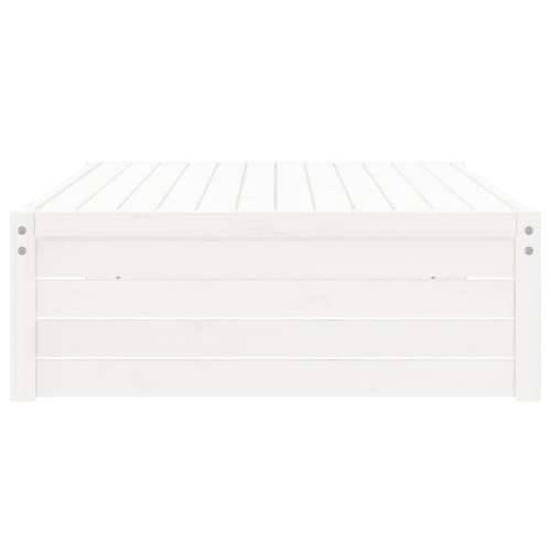 Vrtni tabure bijeli 120 x 80 cm od masivne borovine - Bijela boja bora 1 naslon za noge Cijena