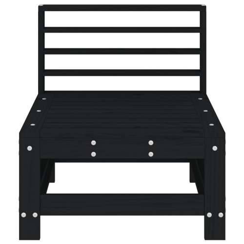 Srednja vrtna sofa crna od masivne borovine - Crna boja bora 1 srednja sofa Cijena