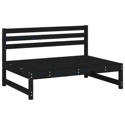 Srednja vrtna sofa crna 120 x 80 cm od masivne borovine - Crna boja bora 1 srednja sofa Cijena