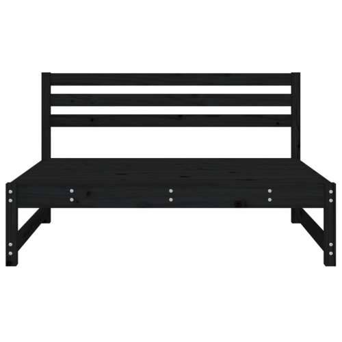 Srednja vrtna sofa crna 120 x 80 cm od masivne borovine - Crna boja bora 1 srednja sofa Cijena
