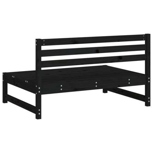 Srednja vrtna sofa crna 120 x 80 cm od masivne borovine - Crna boja bora 1 srednja sofa Cijena