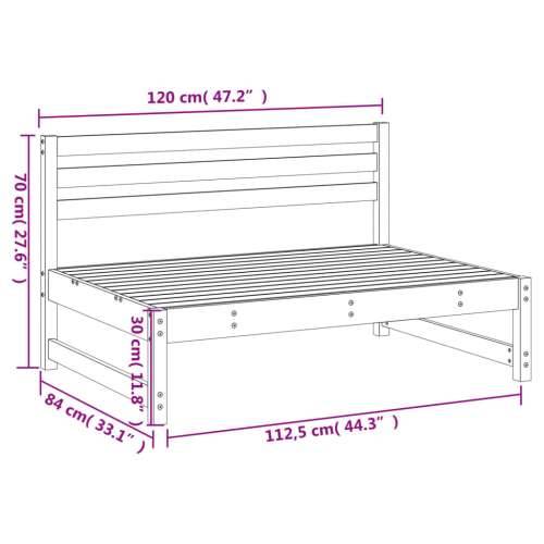 Srednja vrtna sofa crna 120 x 80 cm od masivne borovine - Crna boja bora 1 srednja sofa Cijena