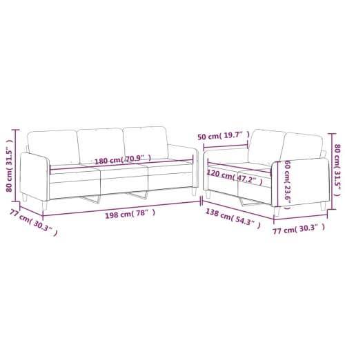 2-dijelni set sofa s jastucima crvena boja vina od tkanine - boja crnog vina Bez oslonca za noge Cijena