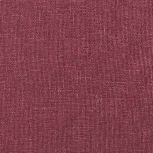 3-dijelni set sofa s jastucima crvena boja vina od tkanine - boja crnog vina S osloncem za noge Cijena