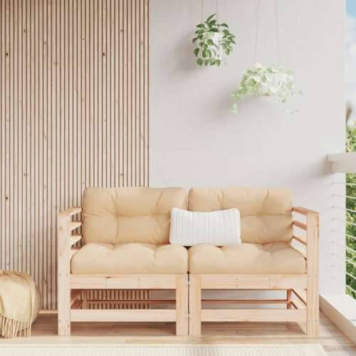 Kutne vrtne sofe 2 kom od masivne borovine - Prirodna boja bora 1 Kutna sofa (2 kom) Cijena