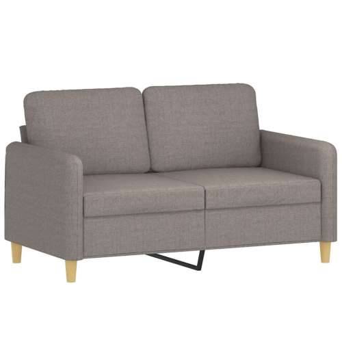 Dvosjed s ukrasnim jastucima smeđesivi 120 cm od tkanine - Sivo-smeđa 120 cm Cijena
