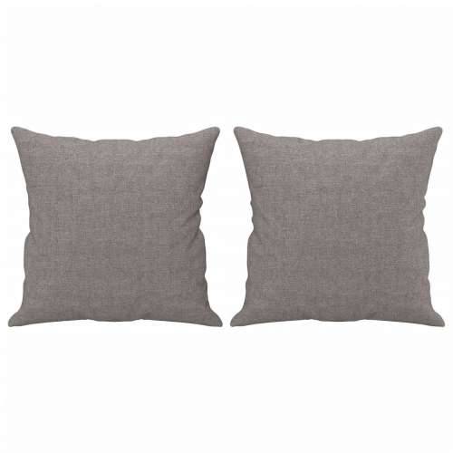 Dvosjed s ukrasnim jastucima smeđesivi 120 cm od tkanine - Sivo-smeđa 120 cm Cijena