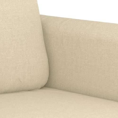 2-dijelni set sofa s jastucima krem od tkanine - Krema Bez oslonca za noge Cijena