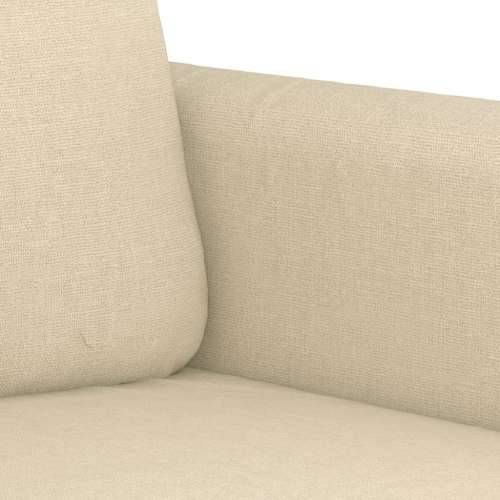 2-dijelni set sofa s jastucima krem od tkanine - Krema s jastučićima Cijena