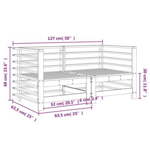 Kutne vrtne sofe 2 kom od impregnirane borovine - Prirodno impregnirano 1 Kutna sofa (2 kom) Cijena