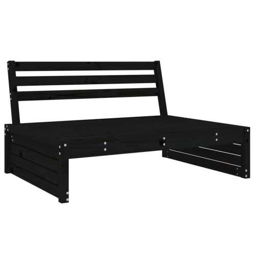 Srednja vrtna sofa crna 120 x 80 cm od masivne borovine - Crna boja bora 1 srednja sofa Cijena