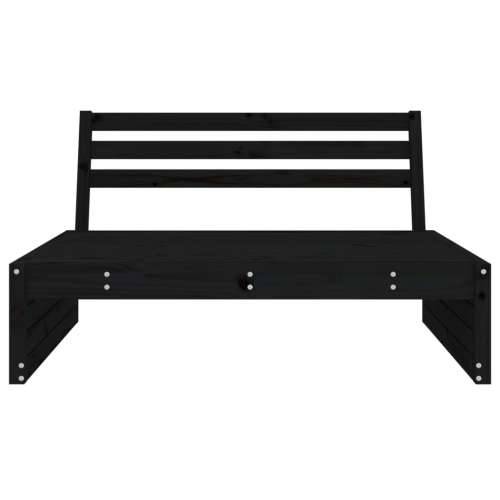 Srednja vrtna sofa crna 120 x 80 cm od masivne borovine - Crna boja bora 1 srednja sofa Cijena