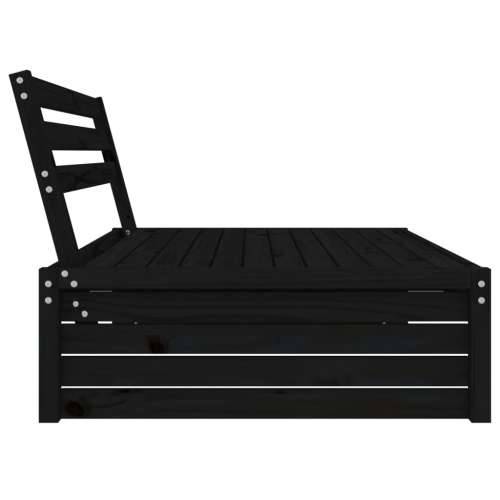 Srednja vrtna sofa crna 120 x 80 cm od masivne borovine - Crna boja bora 1 srednja sofa Cijena