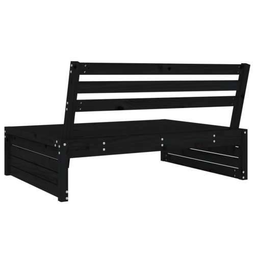 Srednja vrtna sofa crna 120 x 80 cm od masivne borovine - Crna boja bora 1 srednja sofa Cijena