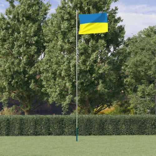 Ukrajinska zastava i jarbol 6,23 m aluminijska