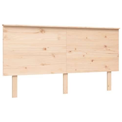 Okvir kreveta s uzglavljem veliki bračni od masivnog drva - Prirodna 150 x 200 cm Cijena