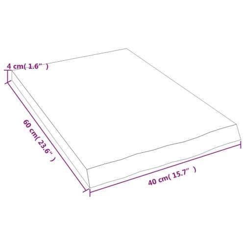 Kupaonska radna ploča 40x60x(2-4) cm netretirano masivno drvo - Prirodna 40 x 60 x 4 cm Cijena