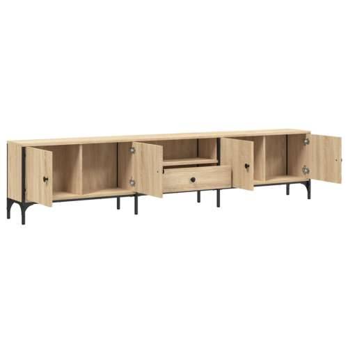 TV ormarić s ladicom boja hrasta 200x25x44 cm konstruirano drvo - sonoma hrast 1 Cijena