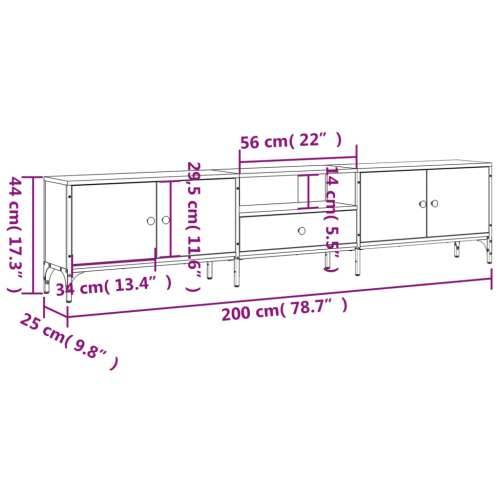 TV ormarić s ladicom boja hrasta 200x25x44 cm konstruirano drvo - sonoma hrast 1 Cijena