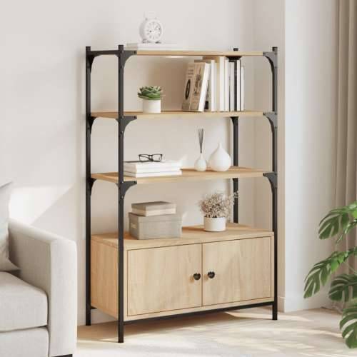 Regal za knjige s 3 razine boja hrasta 70x30x109,5 cm drveni - sonoma hrast 1 70 cm Cijena
