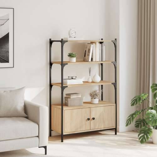 Regal za knjige s 3 razine boja hrasta 70x30x109,5 cm drveni - sonoma hrast 1 70 cm Cijena
