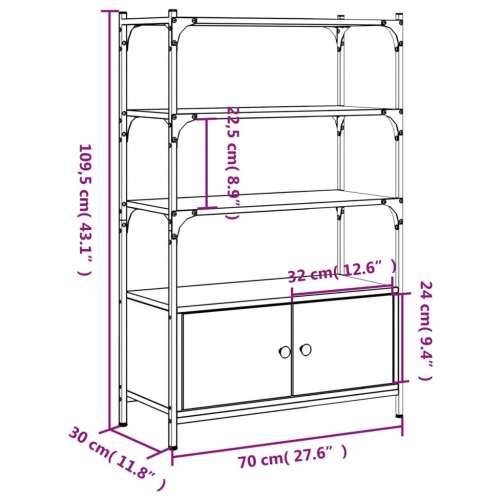Regal za knjige s 3 razine boja hrasta 70x30x109,5 cm drveni - sonoma hrast 1 70 cm Cijena