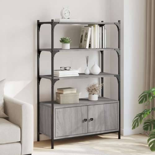 Regal za knjige 3 razine siva boja hrasta 70x30x109,5 cm drveni - Sivi hrast sonoma 1 70 cm Cijena