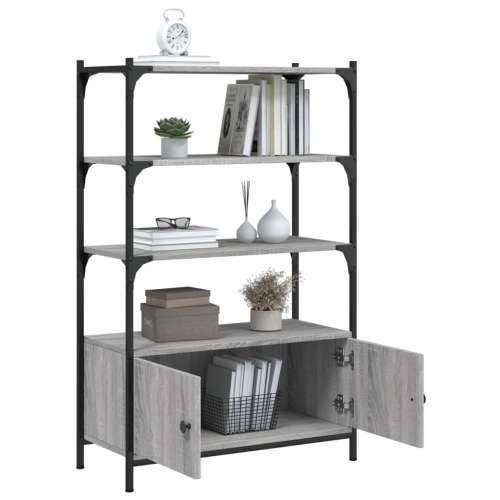 Regal za knjige 3 razine siva boja hrasta 70x30x109,5 cm drveni - Sivi hrast sonoma 1 70 cm Cijena