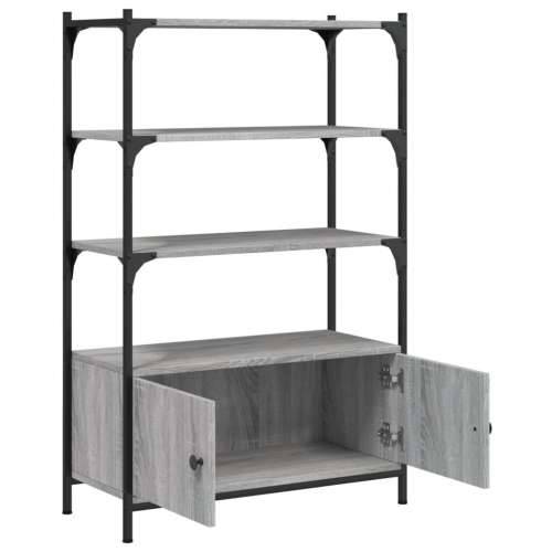 Regal za knjige 3 razine siva boja hrasta 70x30x109,5 cm drveni - Sivi hrast sonoma 1 70 cm Cijena