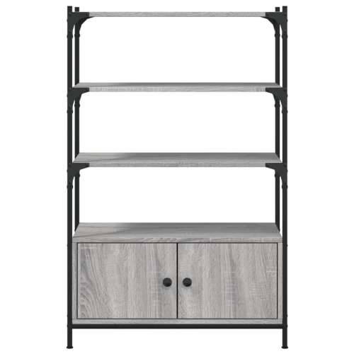 Regal za knjige 3 razine siva boja hrasta 70x30x109,5 cm drveni - Sivi hrast sonoma 1 70 cm Cijena