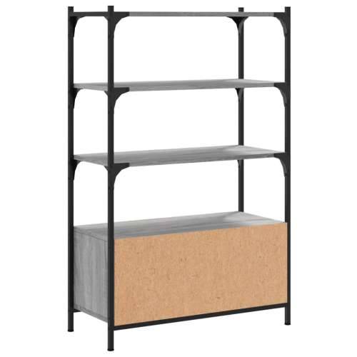 Regal za knjige 3 razine siva boja hrasta 70x30x109,5 cm drveni - Sivi hrast sonoma 1 70 cm Cijena